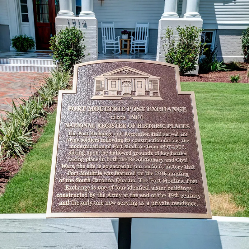 Fort Moultrie Post Exchange 35260 - 15x18 - dark oxide flat relief property image
